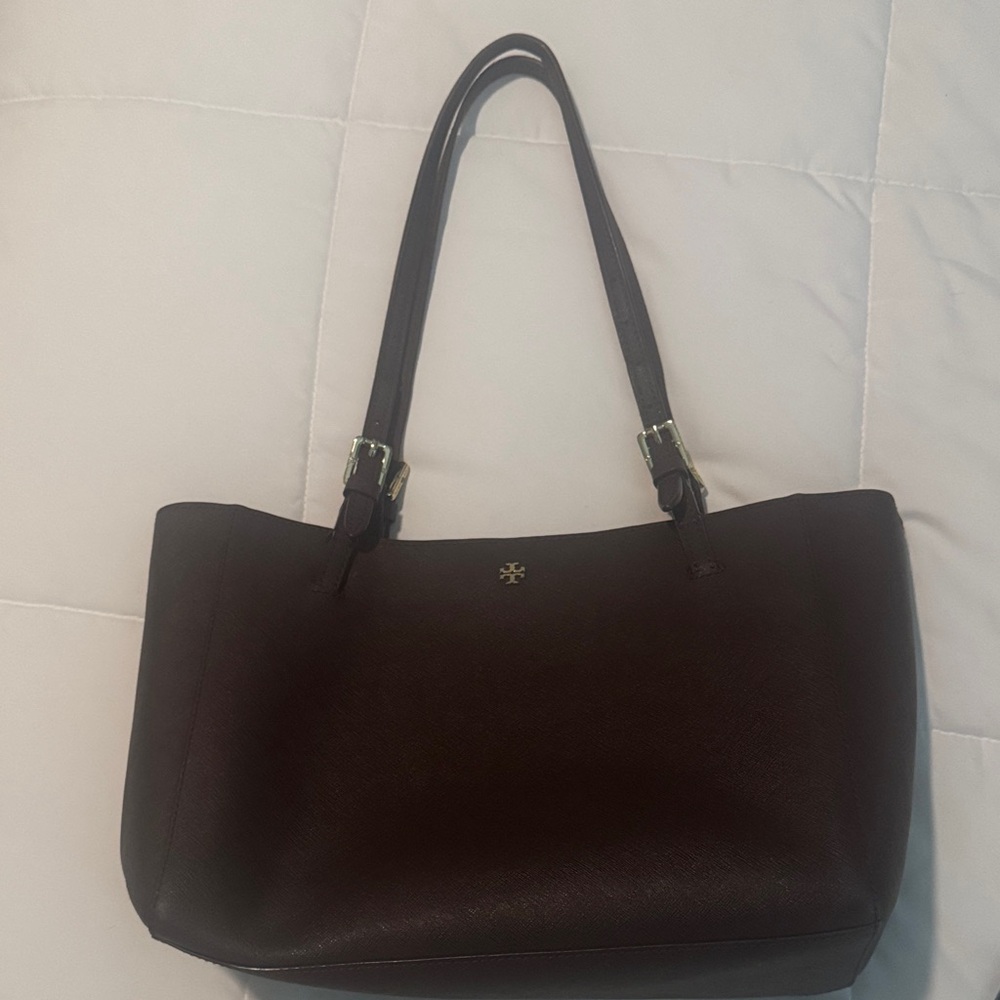 Tory Burch Dark Brown Leather Tote